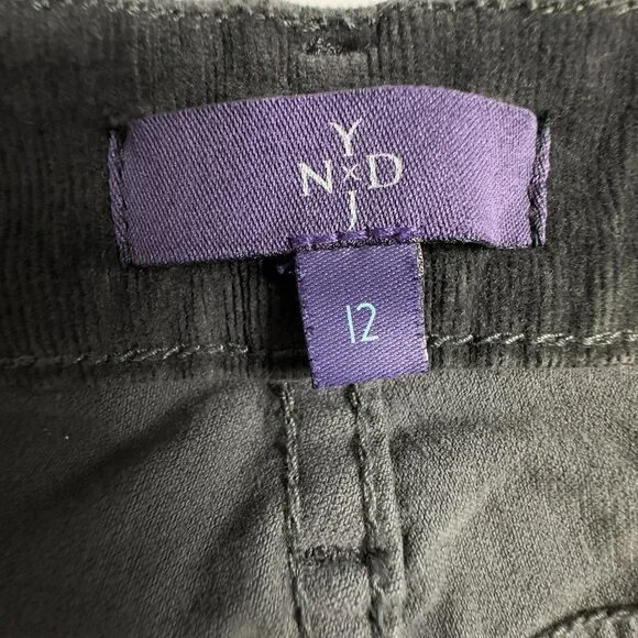 NYDJ Gray Straight Leg Lift Tuck Technology Corduroy Jeans (12) - Picture 12 of 14